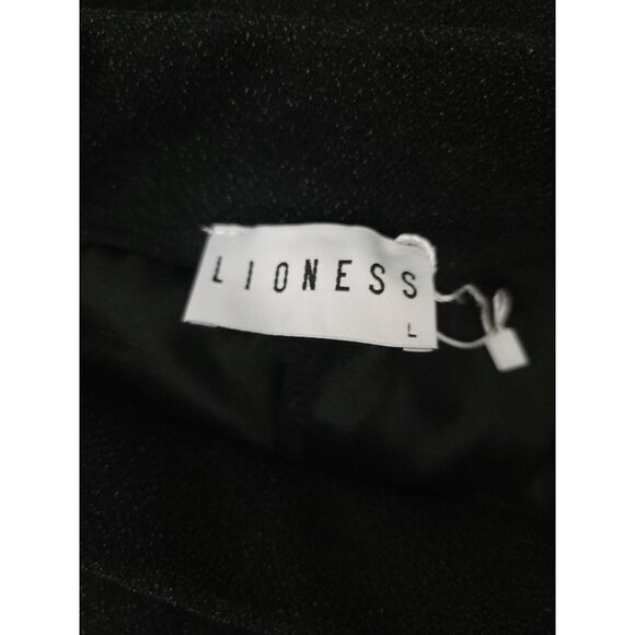 Lioness Black Wide-Leg Sheer Flared Cover Up Pants Women's Size L - Picture 2 of 6